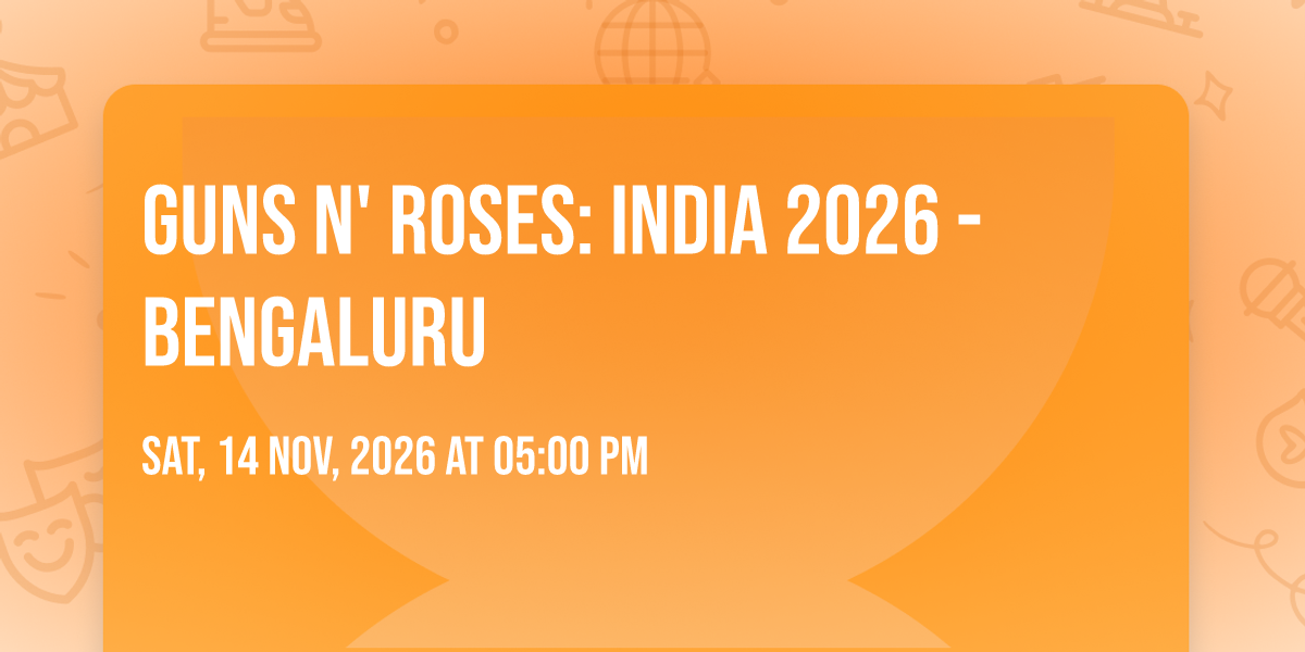 Guns N' Roses: India 2026 - Bengaluru